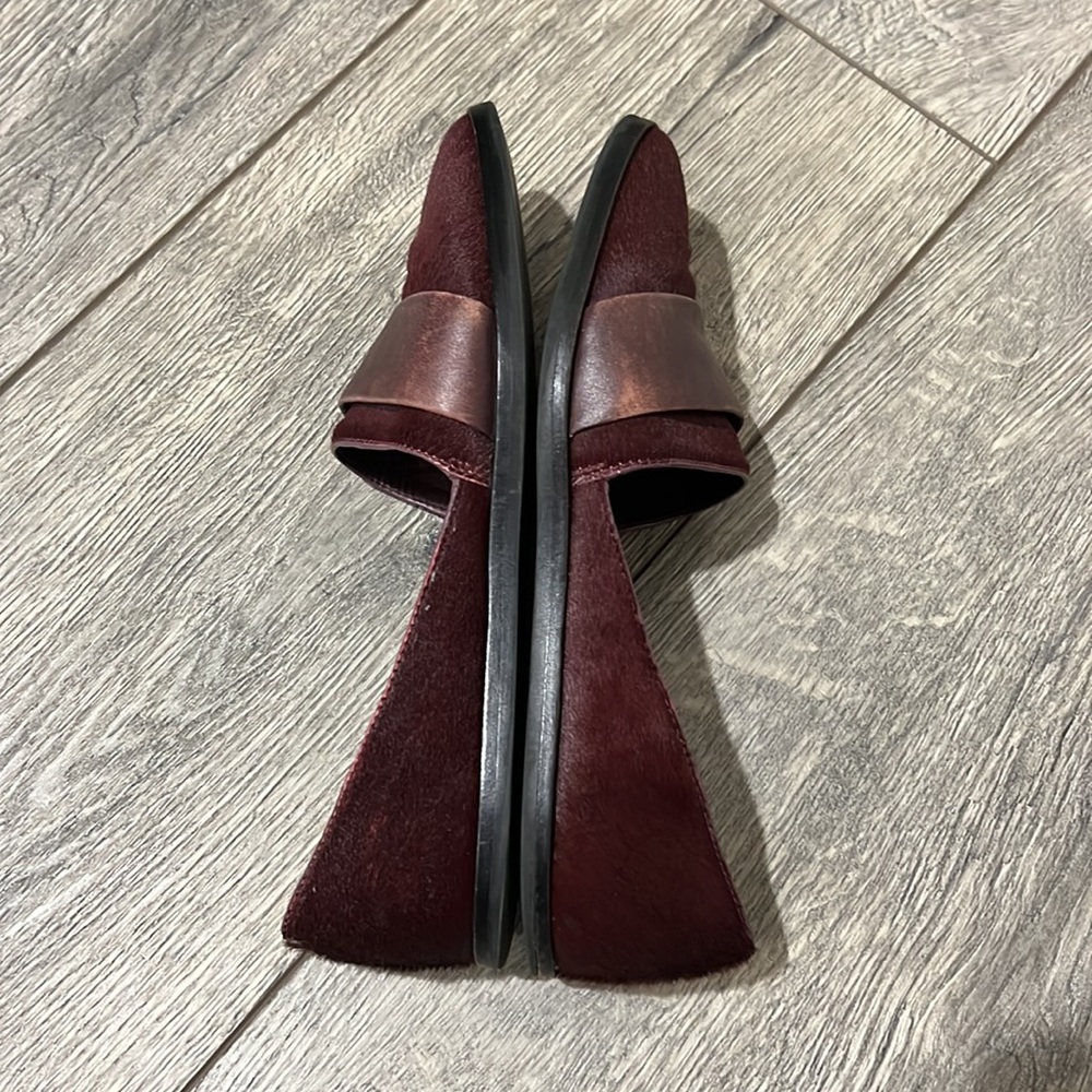 • Vince • Womens Mason Casual Slip On Fit Purple Flats Calf Hair 7 - Picture 5 of 6